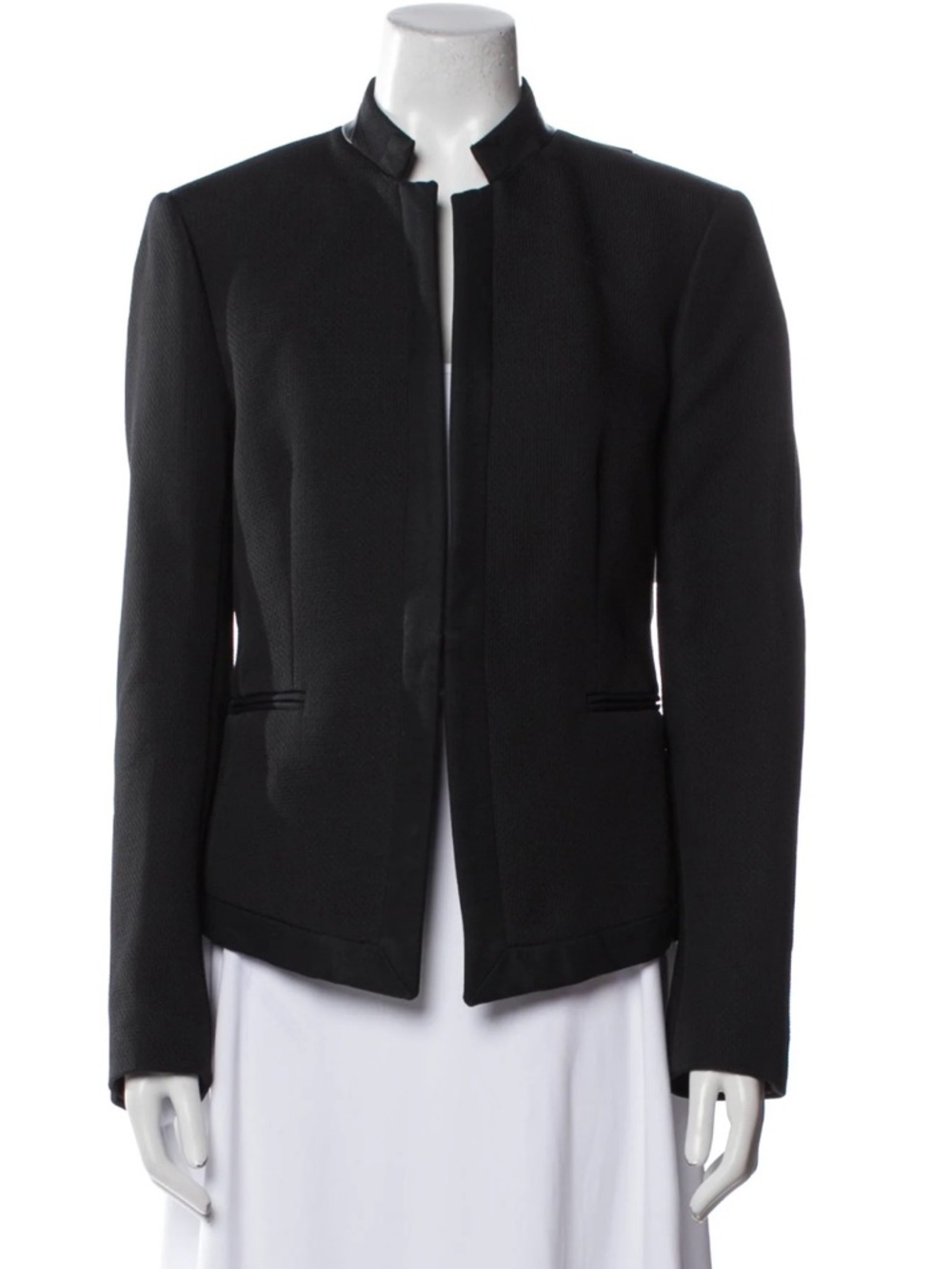 rag & bone Black Collarless Tailored Blazer